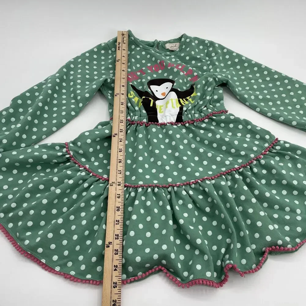 PEEK Girls Dress Size 8 Tundra Biome Collection Penguin Long Sleeve [SEE NOTE] - Picture 6 of 10